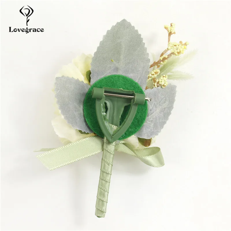 Wedding Boutonniere Silk Roses Corsage Wrist Bridesmaid Bracelet Flowers Groom Buttonhole Suit Accessories Broche Mariage - Image 6