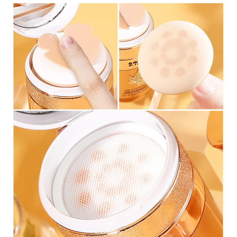 Air Cushion BB Cream Butterfly Powder Puff Moisturizing Foundation Concealer Whitening Oil-control Waterproof Makeup Cosmetics - Image 4