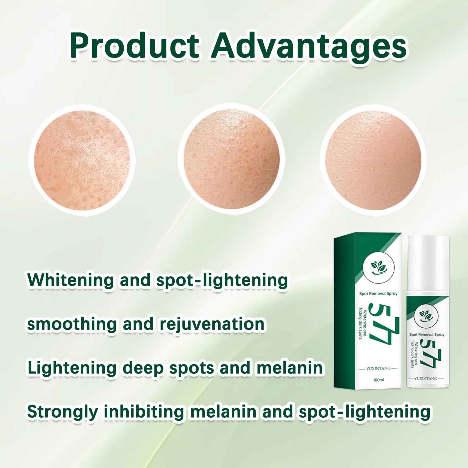 100ML 577 Whitening Moisturizing Spray Inhibit Melanin Production Fade Dark Spots and Scars Repair Soothing Damaged Skin Care - Image 4