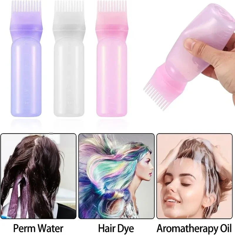Hair Dye Applicator Brush Bottles Dyeing Shampoo Bottle Oil Comb Hair Dye Refillable Bottle Hair Coloring Hairdressing Styling