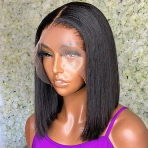 13x4 Glueless Lace Front Wig Human Hair Straight 13x6 HD Transparent Lace Frontal Wigs Short Bob Wig For Women Remy 250% Density
