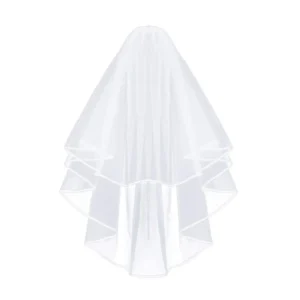 Bridal Veil Women's Simple Short Wedding Veils White Tulle Veil with Comb for Bridal Shower Bachelorette Hen Party Dress